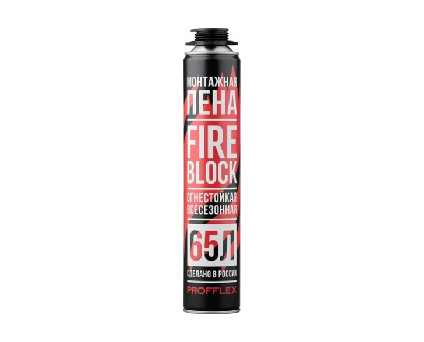 Пена монтажная огнестойкая Profflex Fireblock 65 (850 мл)