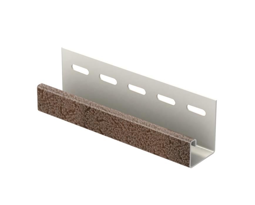 J-планка Ю-Пласт Стоун-Хаус S-Lock клинкер терракотовый (магма) 3050 мм