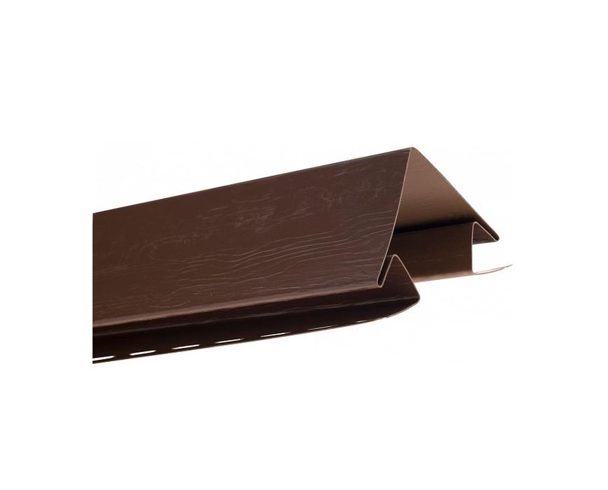 Планка наружный угол Blockhouse Т-12 Орех тёмный 3000 мм