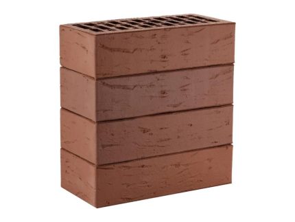 Кирпич лицевой пустотелый ЛСР 1NF Гладкий Красный флэш