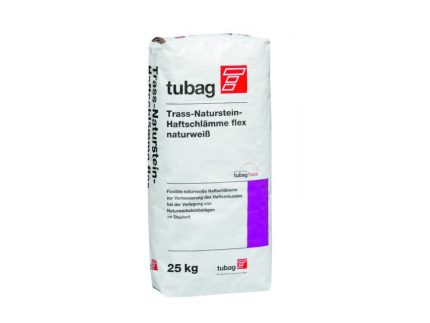 Трассовый раствор-шлам tubag TNH-flex для повышения адгезии природного камня, натуральный белый, 25 кг