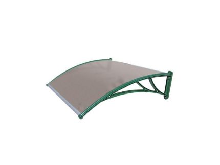 Козырек Fakro StopRain 1200 мм Кронштейн - зеленый, Поликарбонат - бронзовый (КЗ-ПБ, под заказ)
